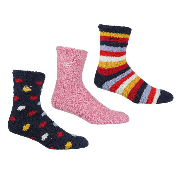 Regatta Women's Blue 3 Pack Cosy Socks Size 45144