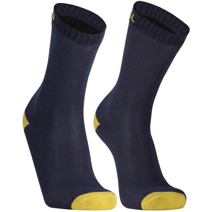 Dexshell  Navy Lime Yellow Ultra Thin Crew Socks in Size XL, Sports Direct
