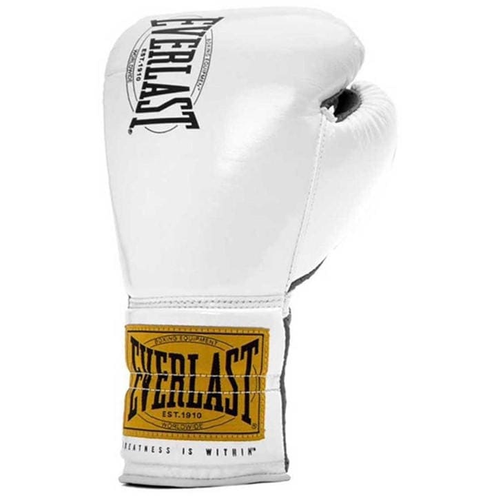 Everlast 1910 Fight Gloves White 10Oz - Image 2