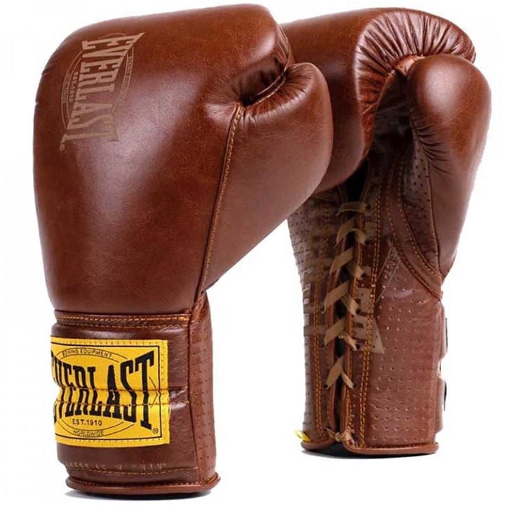 Everlast  Brown 1910 Fight Gloves in Size 10oz, Sports Direct