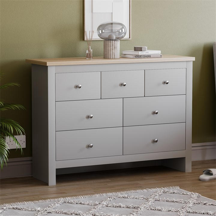Lassic  Grey Vida Designs Arlington 4+3 Drawer Chest, Sports Direct