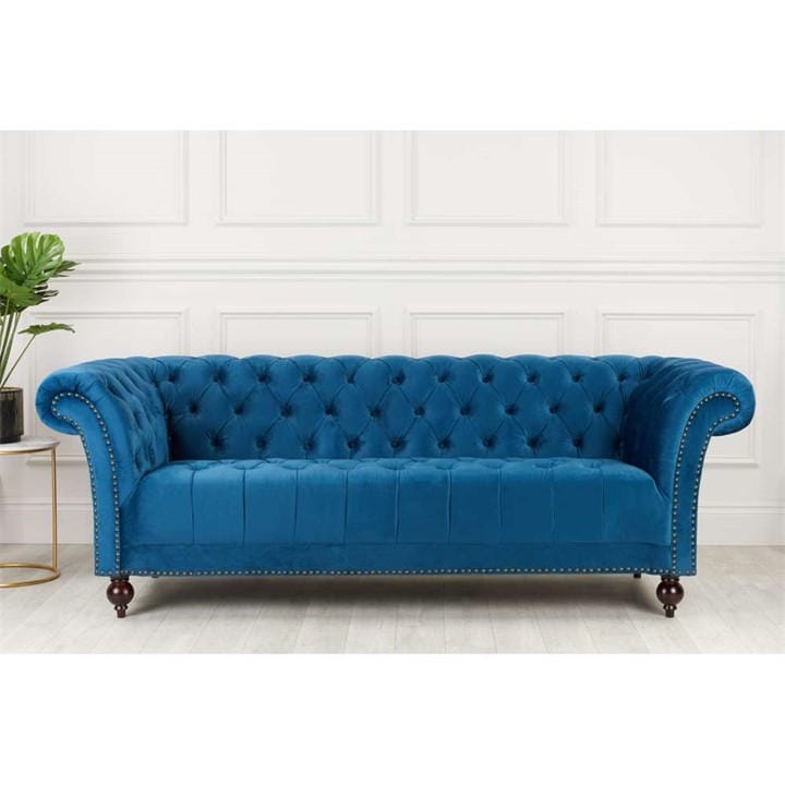 Birlea  Blue Chester 3 Seater Sofa, Sports Direct