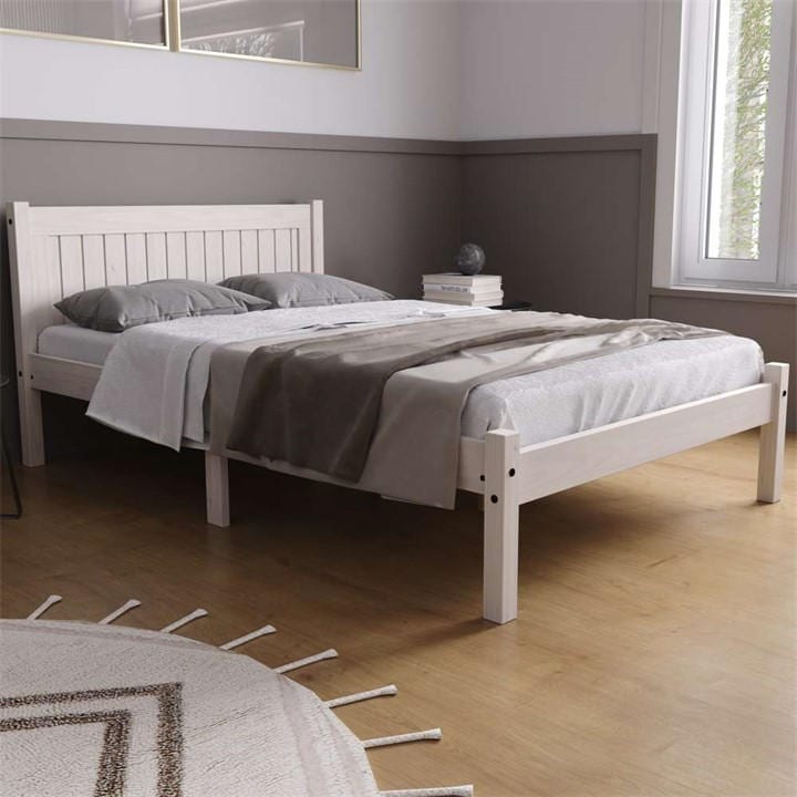 Birlea  White Rio Pine Bed in Size Double, Sports Direct