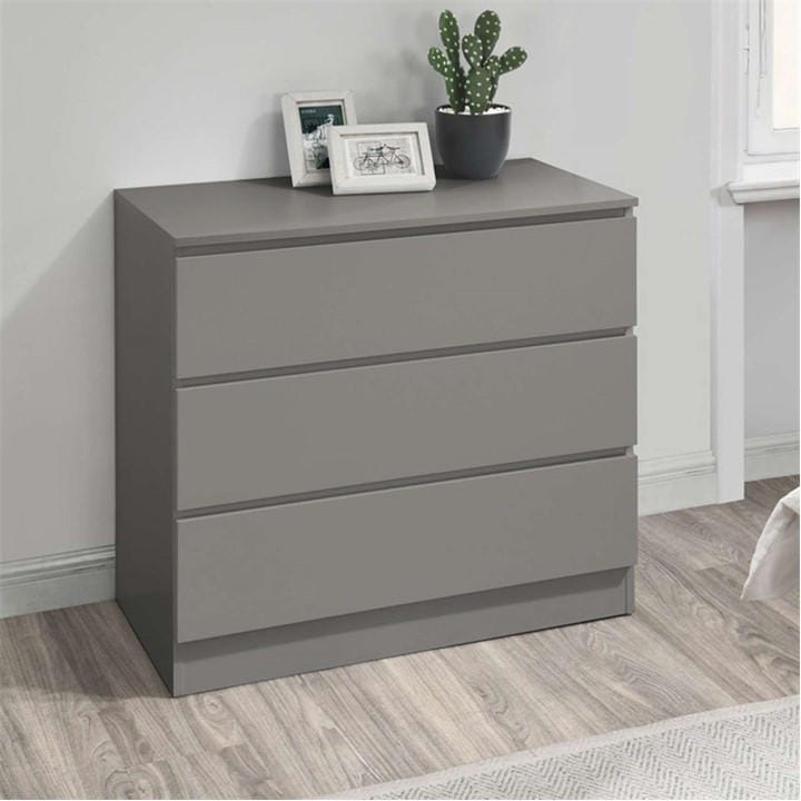 Birlea Unisex Grey Oslo 3 Drawer Chest