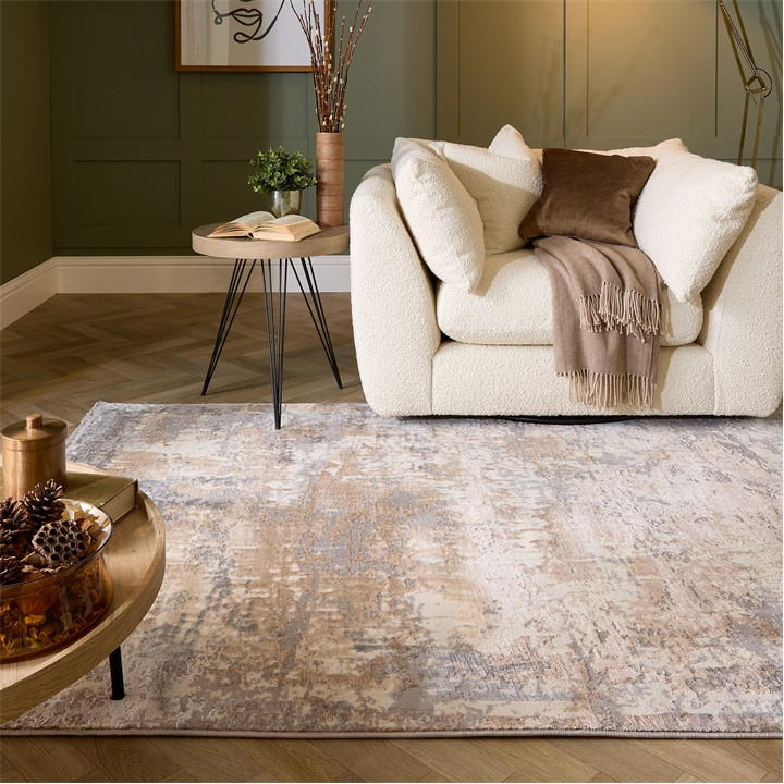 Origin Rugs  Grey Origins Cosimo Distressed Rug Blue/ 120X170 in Size 160x230cm, Sports Direct