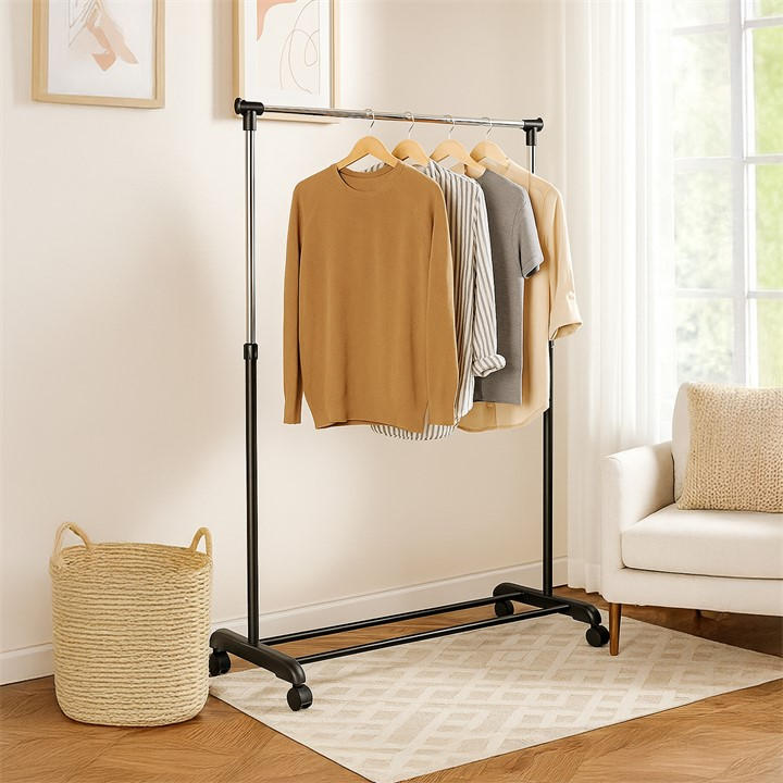Lassic  Silver Home Vida Single Garment Rack, Sports Direct