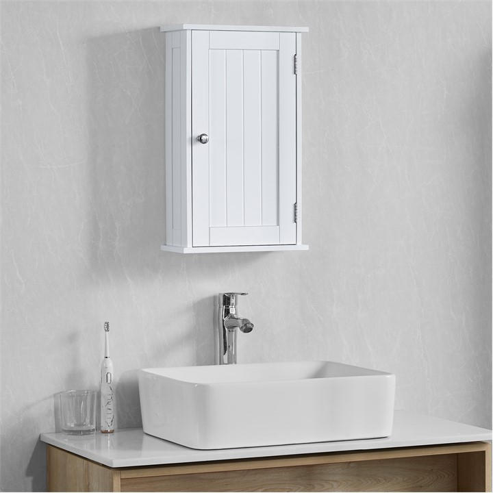 Lassic White Bath Vida Priano Wall Cabinet in Size 1 Door, Sports Direct
