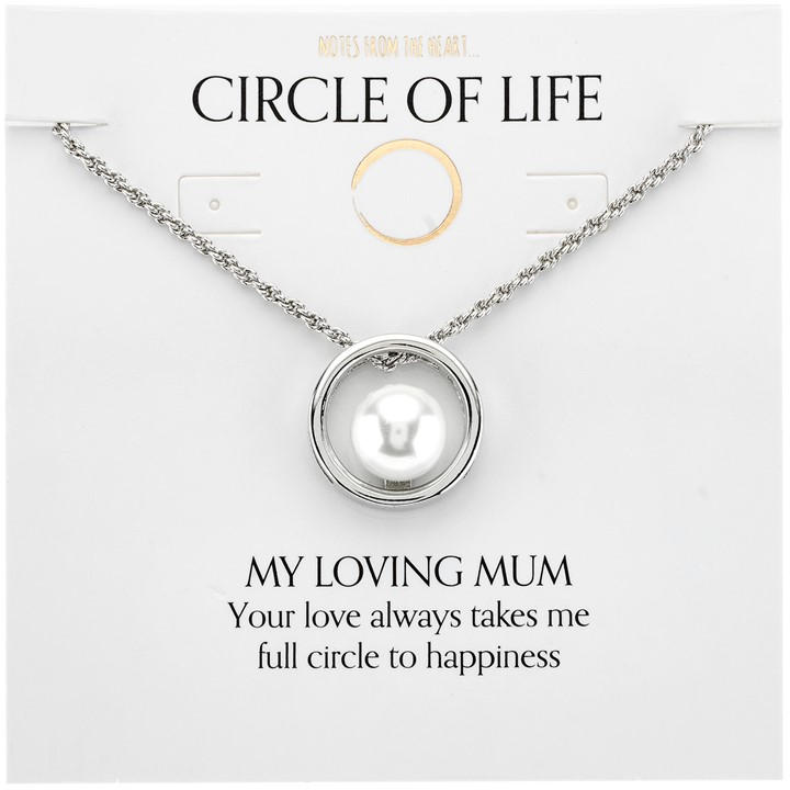 Notes From The Heart Women's Silver Nfth Lov Mum Circle Of Life, Sports Direct