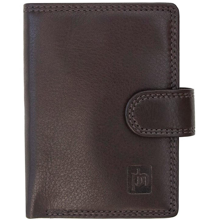 Primehide Leather Men's Brown Washington Collection Leather Card Holder Wallet Size 8 X 11 Cm