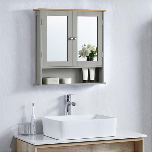 Lassic - Priano 2 Door Mirrored Wall Cabinet With Shelf