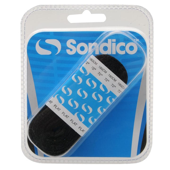 Sondico Flat Football Boot Laces - Black - L - Image 2