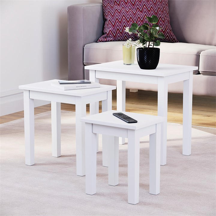 Lassic  White Vida Designs Yorkshire Nest Of 3 Tables, Sports Direct