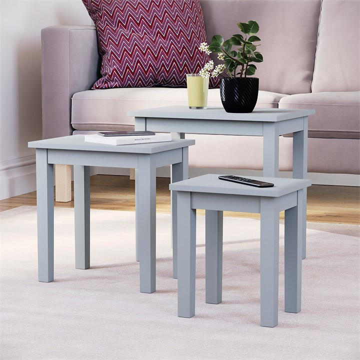 Lassic  Grey Vida Designs Yorkshire Nest Of 3 Tables, Sports Direct