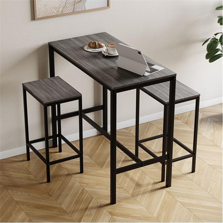 Lassic  Silver Vida Designs Roslyn 2 Seater Bar Table Set, Sports Direct