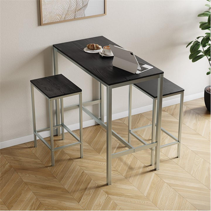 Lassic  Black Vida Designs Roslyn 2 Seater Bar Table Set, Sports Direct