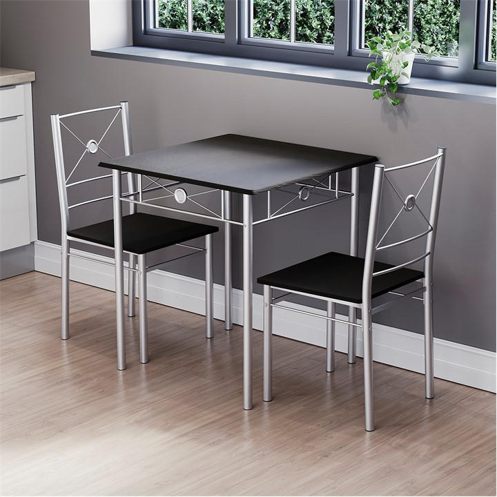 Lassic  Black Vida Designs Roslyn 2 Seater Dining Set, Sports Direct