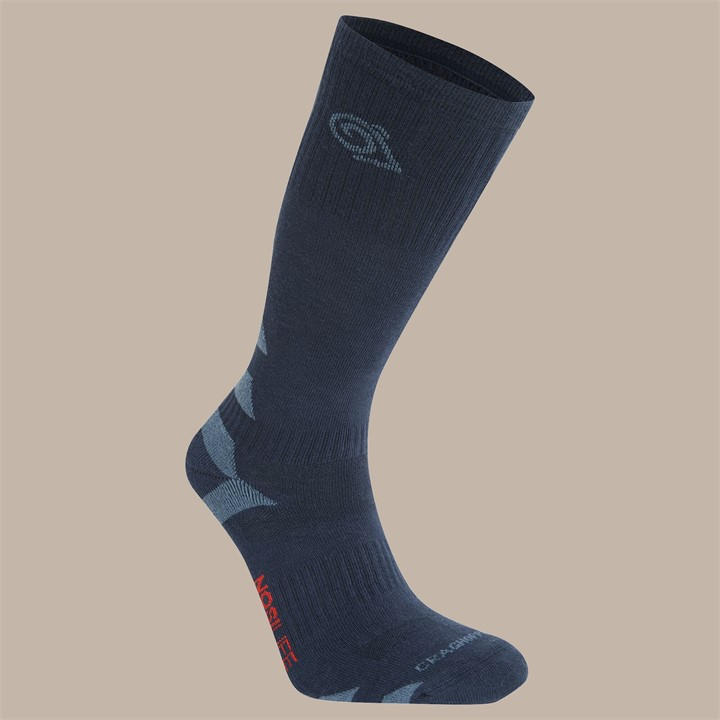 Craghoppers  Blnvy/Blstne Nosilife Adventure Lightweight Travel Socks in Size 4 -8, Sports Direct