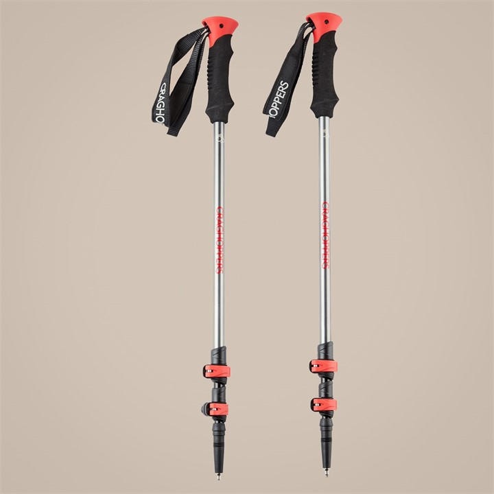 Craghoppers  Anodgrey/Blk Venture Lightweight Walking Poles in Size Single, Sports Direct