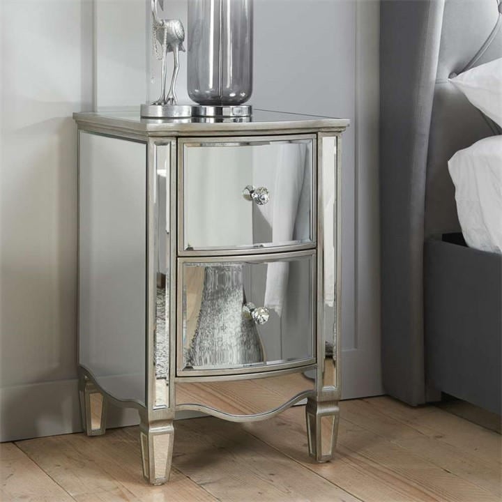 Birlea Unisex Silver Elysee 2 Drawer Bedside