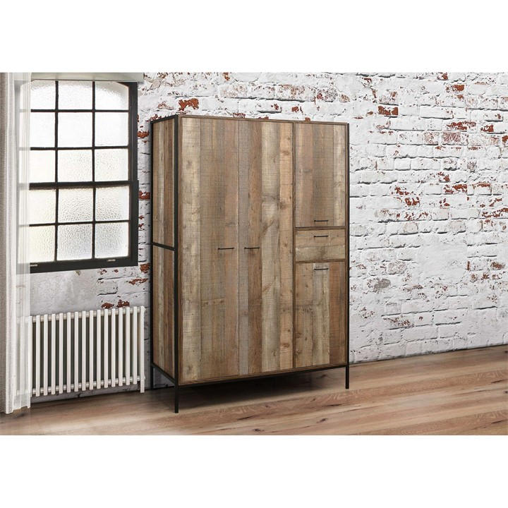 Birlea Unisex Brown Urban 4 Door Wardrobe