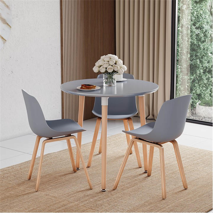 Lassic  Grey Vida Designs Batley 3 Seater Round Dining Table, Sports Direct