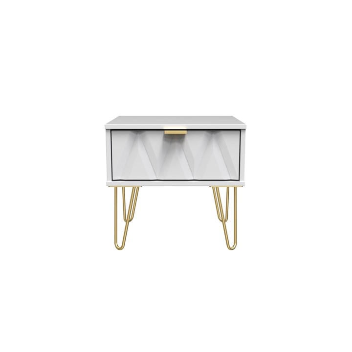 United    Diamond 1 Drawer Side Table - Ready Assembled, Football by Welcome Furniture in Size S, Sports Direct