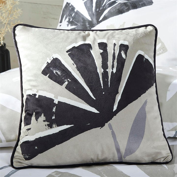 Fusion  Beige Alma Velvet Filled Cushion in Size 43, Sports Direct