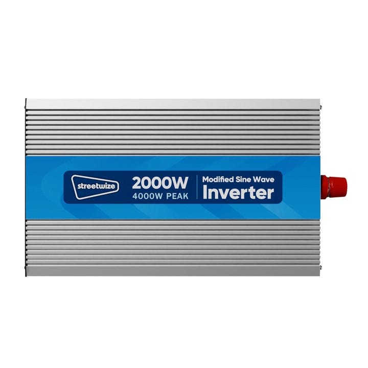 Streetwize  Silver 2000W (4000W Peak) Modified Sine Wave Inverter, Sports Direct