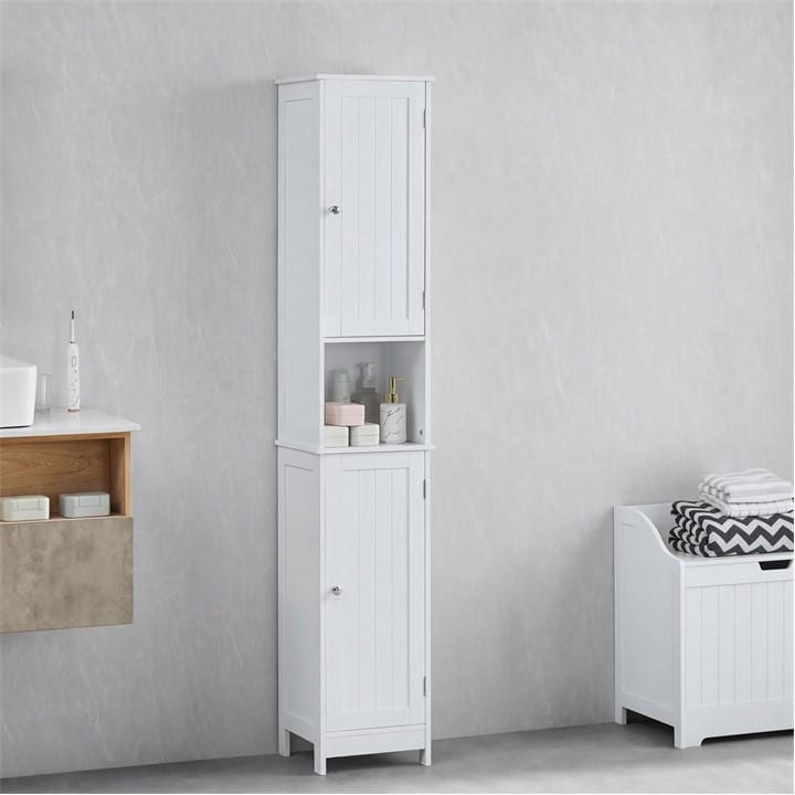Lassic  White Bath Vida Priano 2 Door Tall Cabinet, Sports Direct