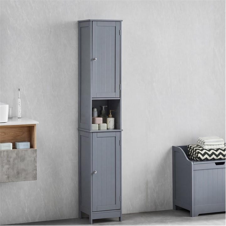 Lassic  Grey Bath Vida Priano 2 Door Tall Cabinet, Sports Direct