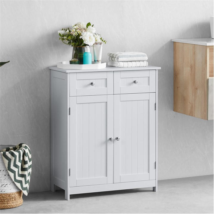Lassic Priano 2 Drawer 2 Door Freestanding Cabinet White - Image 2