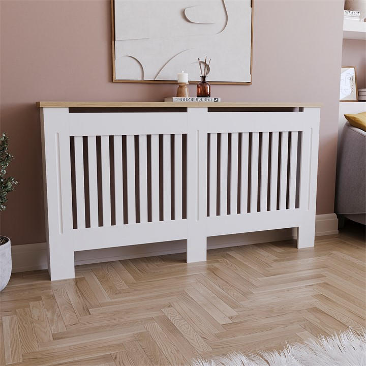 Lassic  White Vida Designs Arlington Radiator Cover, Large in Size L, Sports Direct