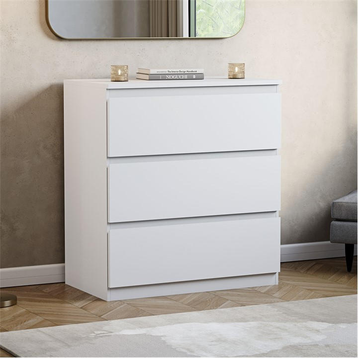 Lassic  White Vida Designs Denver 3 Drawer Chest, Sports Direct