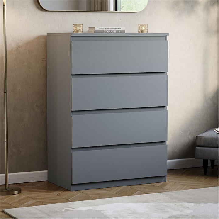 Lassic Vida Designs Denver 4 Drawer Chest - Grey