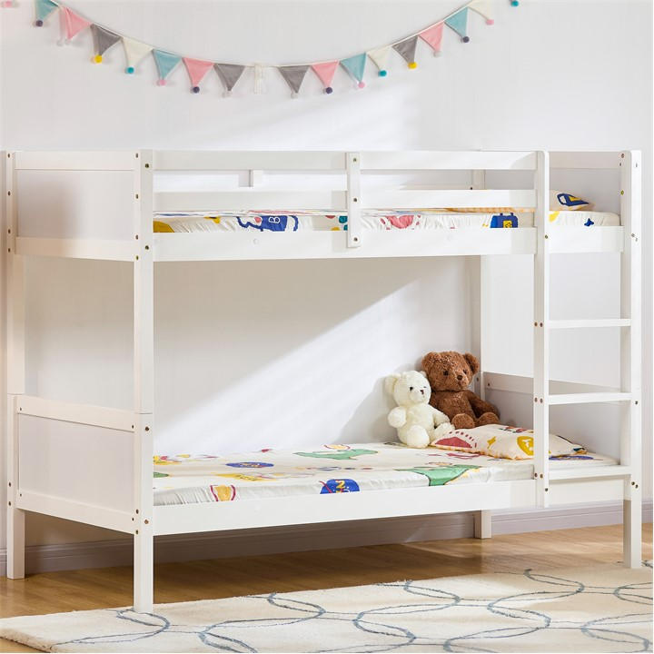 Lassic  Kids White  Vida Gemini Detachable Bunk Bed, Sports Direct