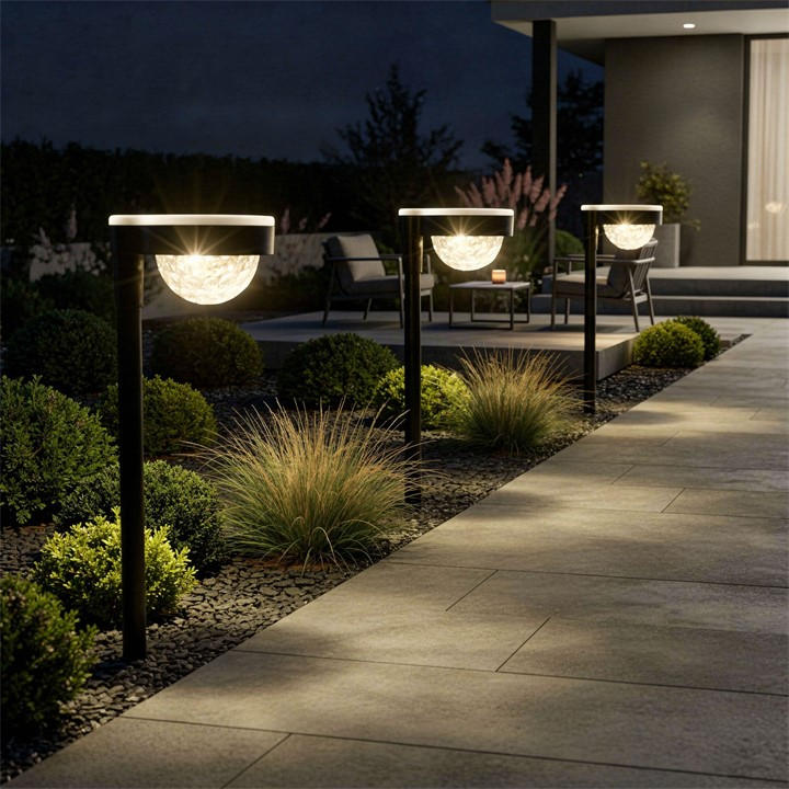 Streetwize  Black Up And Down Solar Stake Light (Pack Of 3) in Size 11x9x38.5, Sports Direct