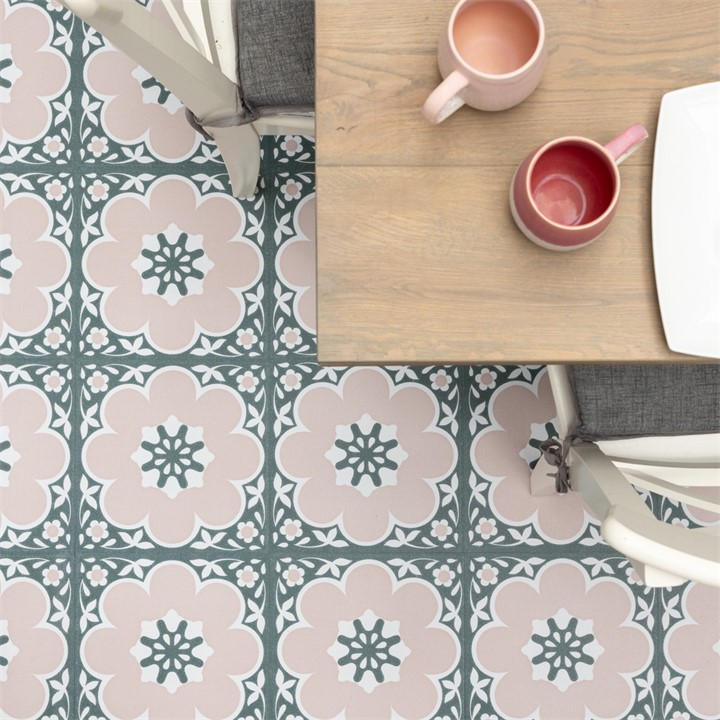 Floor Pops Self Adhesive Vinyl Floor Tiles Daphne Pink - 1.86 SQM - Image 3