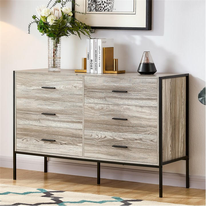 Lassic  Grey Vida Designs Brooklyn 6 Drawer Chest, Sports Direct