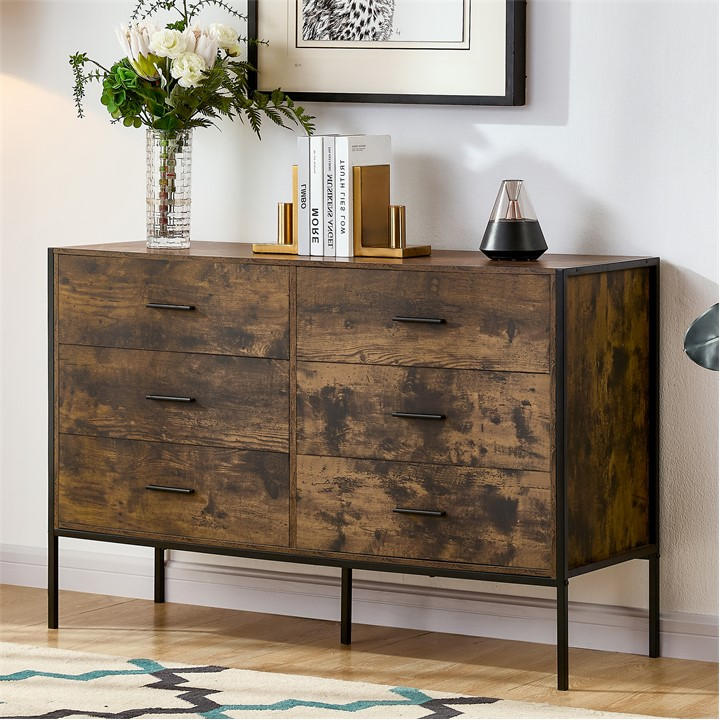 Lassic  Brown Vida Designs Brooklyn 6 Drawer Chest, Sports Direct