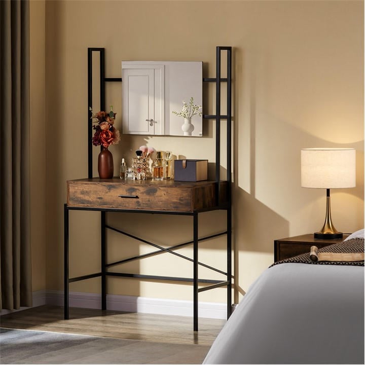 Lassic  Brown Vida Designs Brooklyn 1 Drawer Dressing Table, Sports Direct