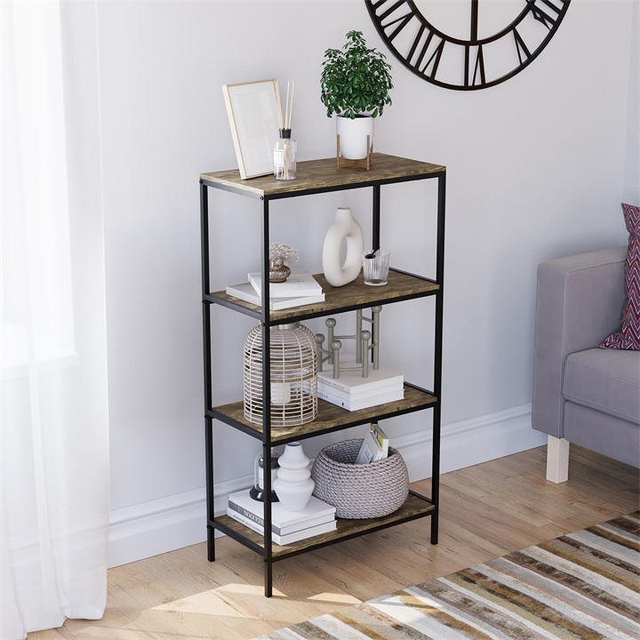 Lassic  Brown Vida Designs Brooklyn 4 Tier Bookcase, Sports Direct