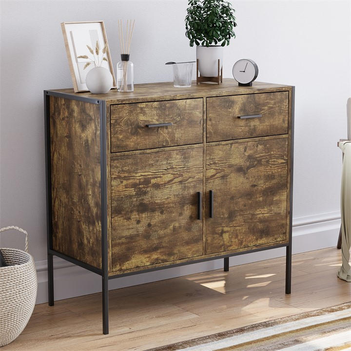 Lassic  Brown Vida Designs Brooklyn 2 Door 2 Drawer Sideboard, Sports Direct