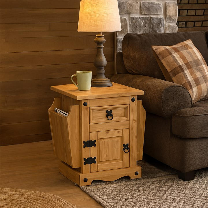Lassic  Beige Vida Designs Corona Magazine Table, Sports Direct