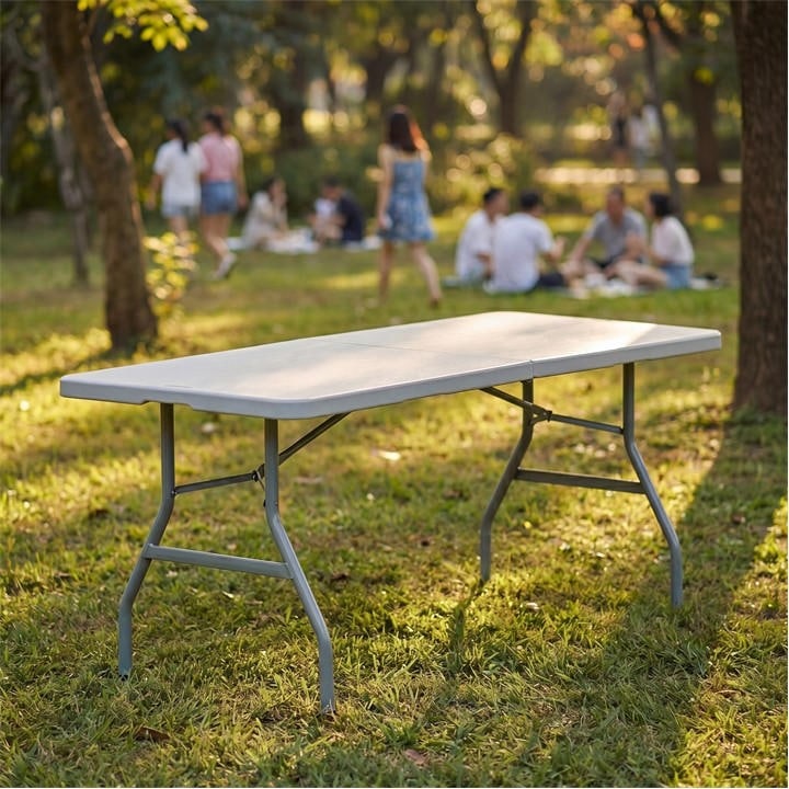 Lassic  White Home Vida Folding Table 6Ft in Size 6'0, Sports Direct