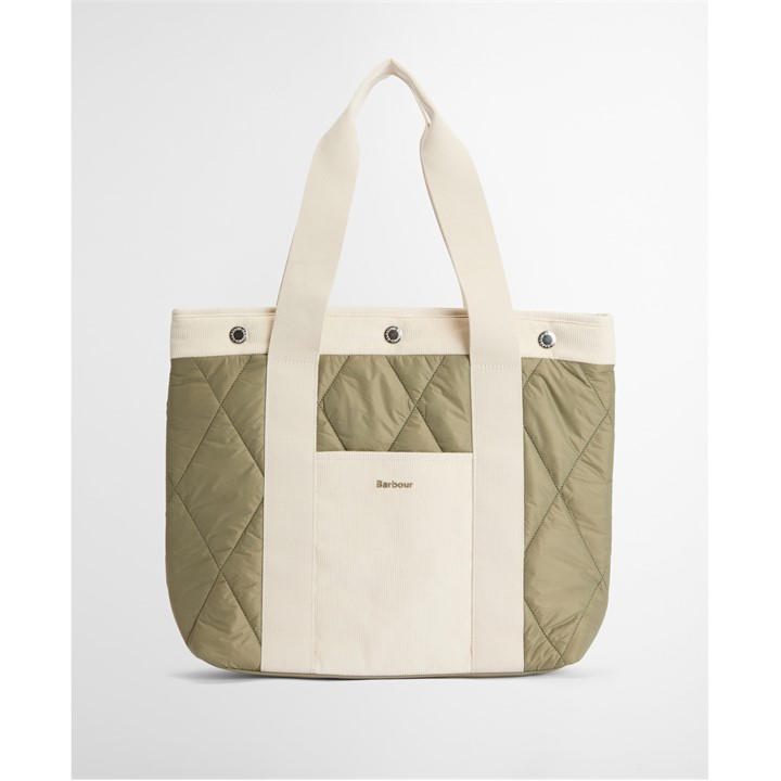 Barbour Women's Green Healy Quilted Tote Bag, Sports Direct