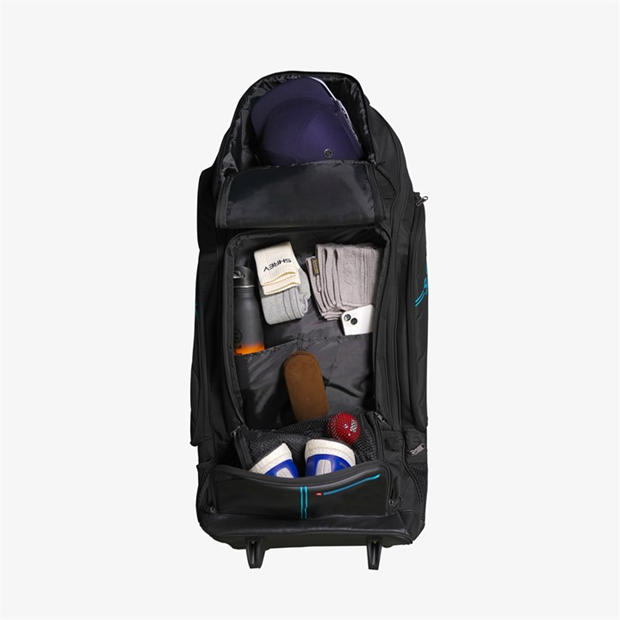 Black - Shrey - Meta Duffle Wheelie 120 Cricket Bag Sn00
