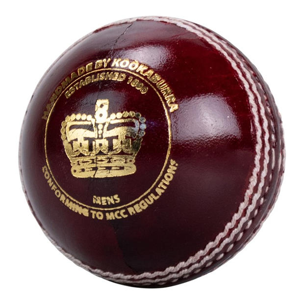 Red- - Kookaburra Sport - Kookaburra Gold Crown Leather Cricket Ball - Adult Mens Size