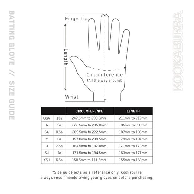 Left Hand - Kookaburra Sport - Kookaburra Kahuna 500 Batting Glove - Adult Left Hand