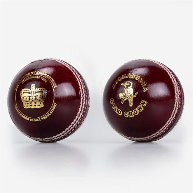 Red - Kookaburra Sport - Kookaburra Gold Crown Leather Cricket Ball - Youth Size
