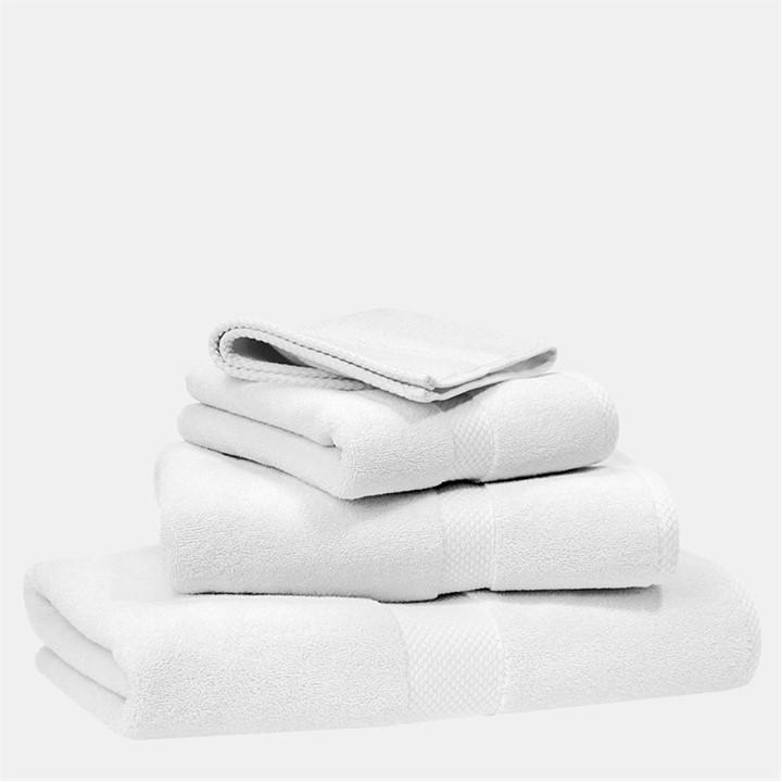 Ralph Lauren Home  White Rl Avenue Towel in Size Hand Towel, Sports Direct